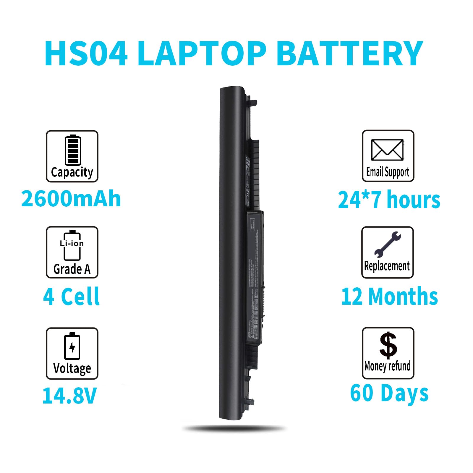 Amazon.com: HS04 HS03 807956-001 807957-001 HSTNN-LB6U HSTNN